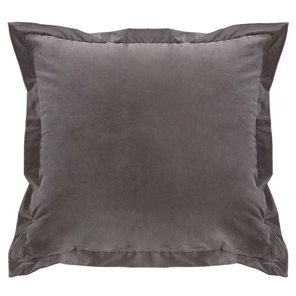 LG1895E2 Whistler Velvet Euro Sham - Gray by HiEnd Accents