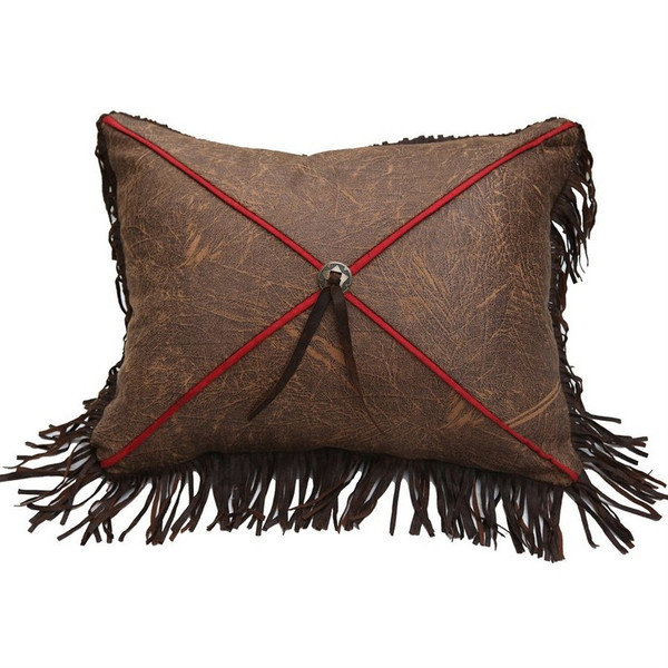 PL4106 X Design Pillow - Brown/Red by HiEnd Accents