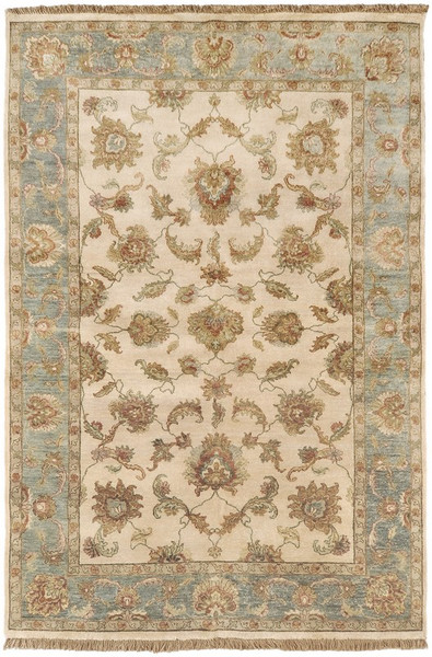 Surya Timeless Hand Knotted White Rug TIM-7913 - 3'9" x 5'9"