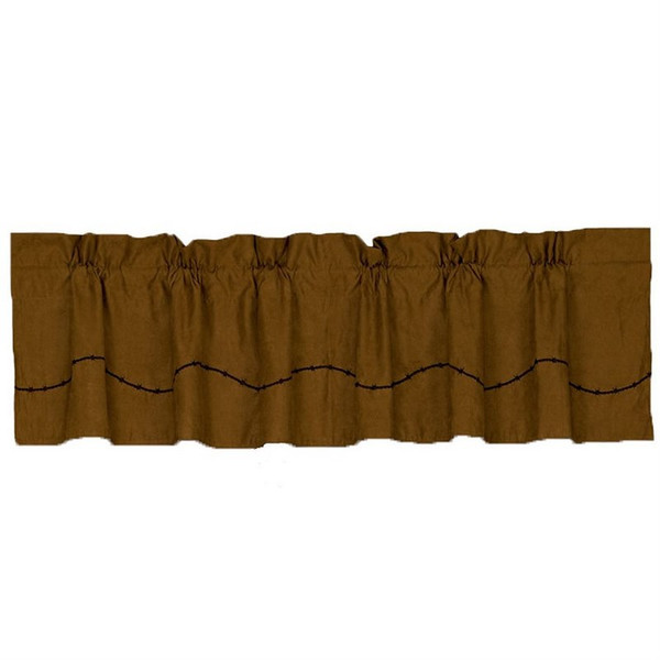 WS3182V1 Barbwire Valance - Chocolate/Tan by HiEnd Accents