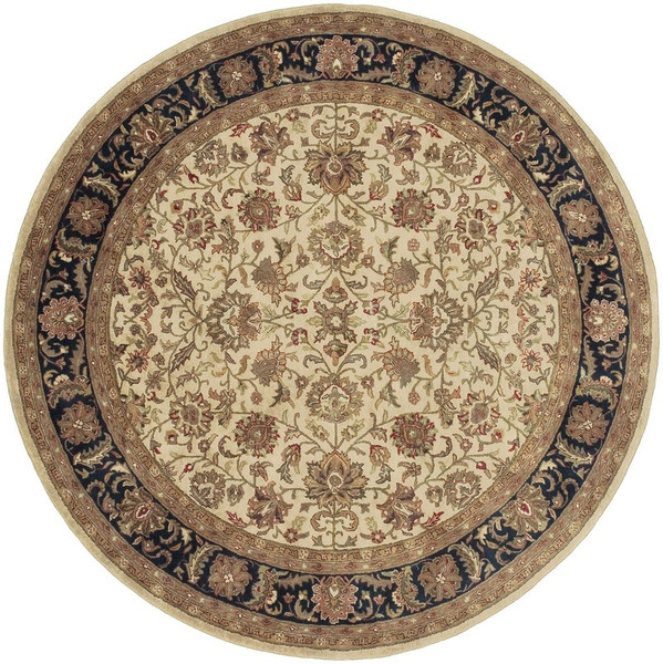 Surya Ancient Treasures Hand Tufted White Rug A-116 - 8' Round