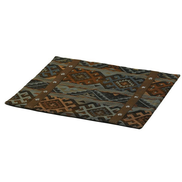 WS4006PM Del Rio Placemats - Set Of 4 - Blue/Brown by HiEnd Accents