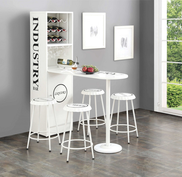 Mant Bar Table with Cabinet - White - 72700