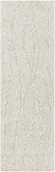 Surya Wave Hand Loomed White Rug WVE-1003 - 2'6" x 8'
