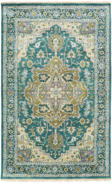 Surya Zeus Hand Knotted Blue Rug ZEU-7822 - 3'9" x 5'9"