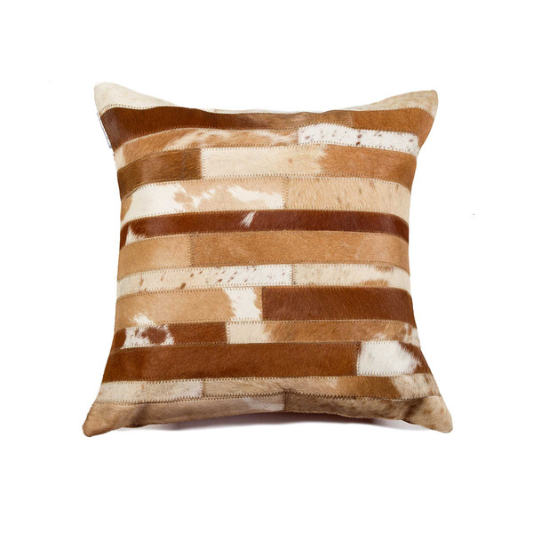 Homeroots 18" X 18" X 5" Brown And Natural - Pillow 316856