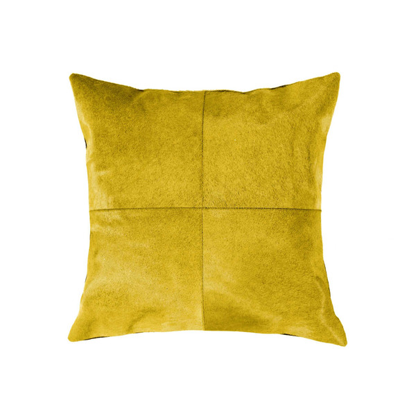 Homeroots 18" X 18" X 5" Yellow Quattro - Pillow 317281