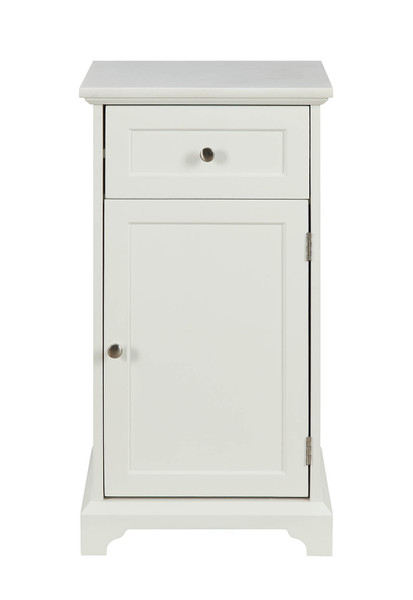 Homeroots 16" X 13" X 30" White Mdf Cabinet 319122