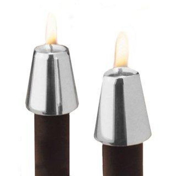 H-1074 Horizon Silver-Plated Candle Followers (Set Of 2)