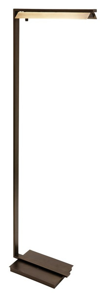 House Of Troy 52" Jay Led Floor Lamp In Chestnut Bronze With Antique Brass