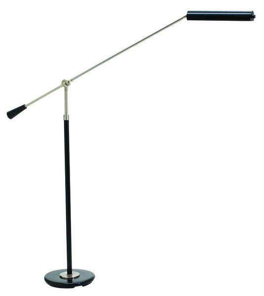 House Of Troy Black Piano Floor Lamp Led With Satin Nickel PFLED-527