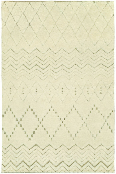 10998 Harounian Oasis OS-2 Ivory/Grey Hand Knotted Wool Rug - 8'-9"x11'-9"
