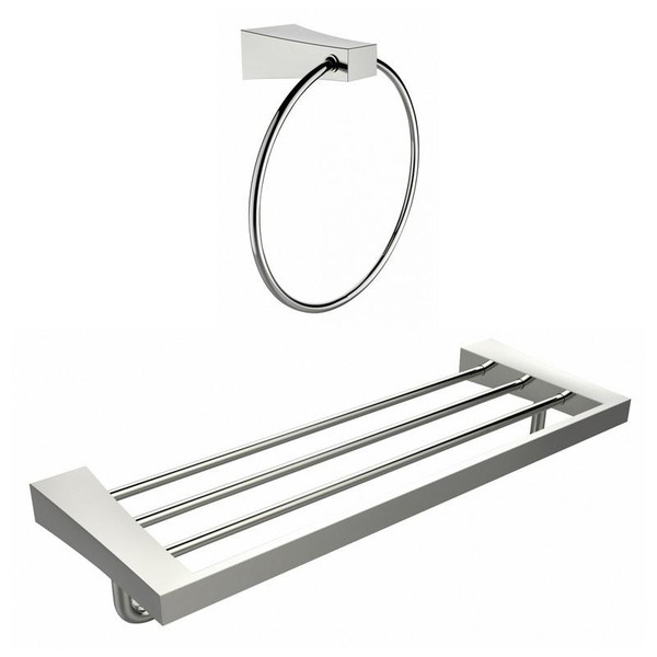 Chrome Plated Towel Ring With Multi-Rod Towel Rack AI-13357