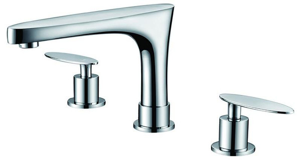 Oval Brass Bathroom Faucet - Chrome AI-1783