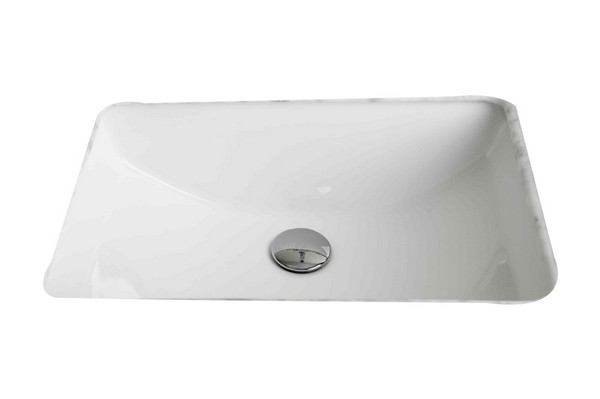 Rectangle Ceramic Undermount Sink - White AI-18116