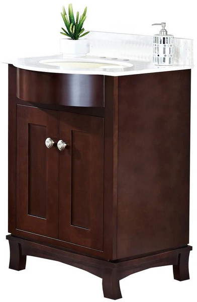 Tiffany Rectangle Birch Wood-Veneer Vanity Set - Coffee AI-18370