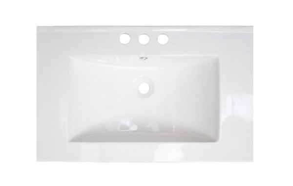 Flair Rectangle Ceramic Vanity Top - White AI-424