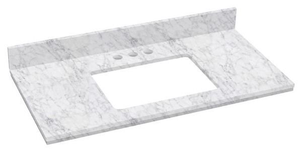 Elite Rectangle Natural Marble Top - Bianco Carrara AI-679