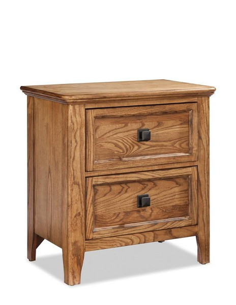 Intercon Alta 2 Drawer Nightstand with Outlets AL-BR-5302-BAS-C