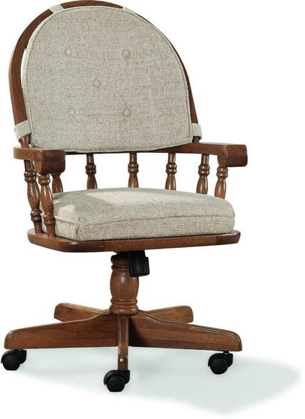 Classic Oak Tilt/Swivel Office Chair w/ Castors - Chestnut (Pack Of 2) CO-CH-2501-CNT-SU