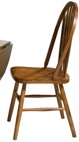 Classic Oak Plain Leg Arrow Back Side Chair (Pack of 2) CO-CH-253SH-BRU-SU