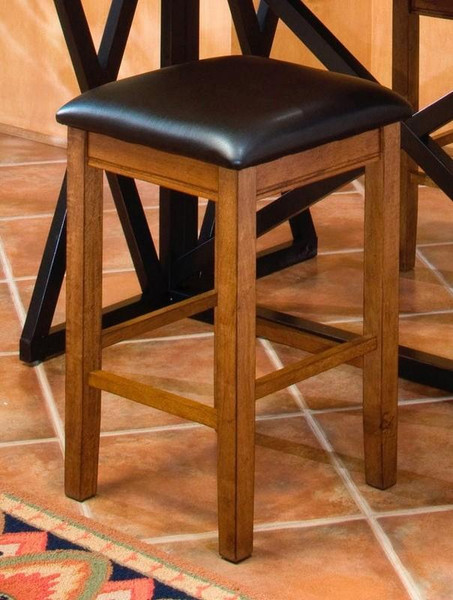 Siena 24" Backless Counter Stool-Black and Cider - (Pack Of 2) SN-BS-35L-BCR-K24