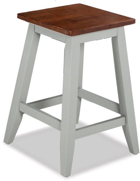 Small Space 24" Backless Counter Stool - Cherry and Gray (Pack Of 2) SS-BS-11W-CYG-K24