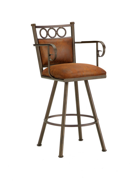 3604326 Waterson Counter Stool With Arms - Inca/Mayflower Cocoa