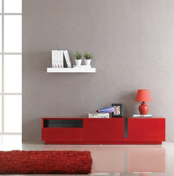 J&M Red High Gloss Tv Stand 027 17639