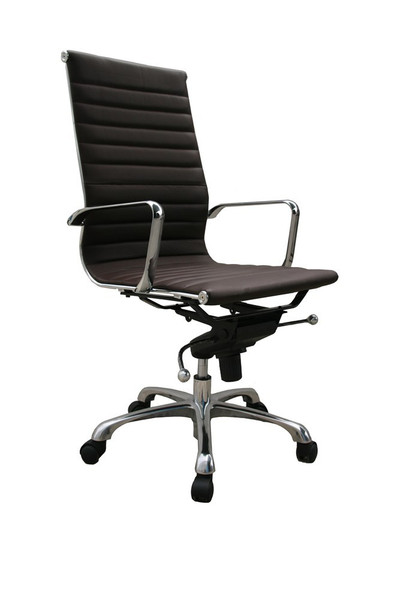J&M Comfy High Back Brown Office Chair 17650