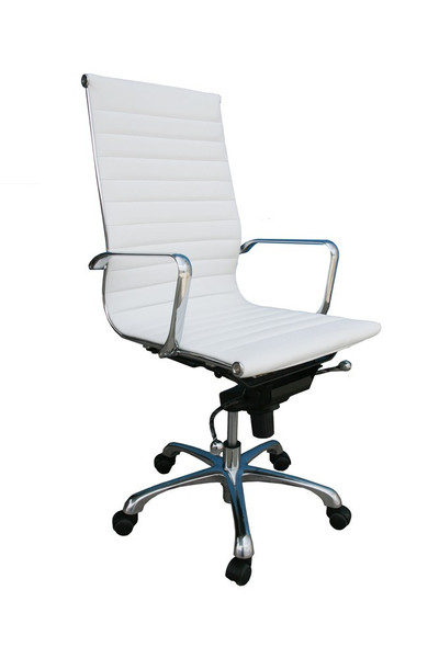 J&M Comfy High Back White Office Chair 176501