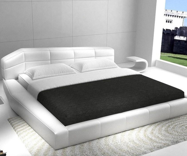 J&M Dream White Queenplatform Bed 17835-Q