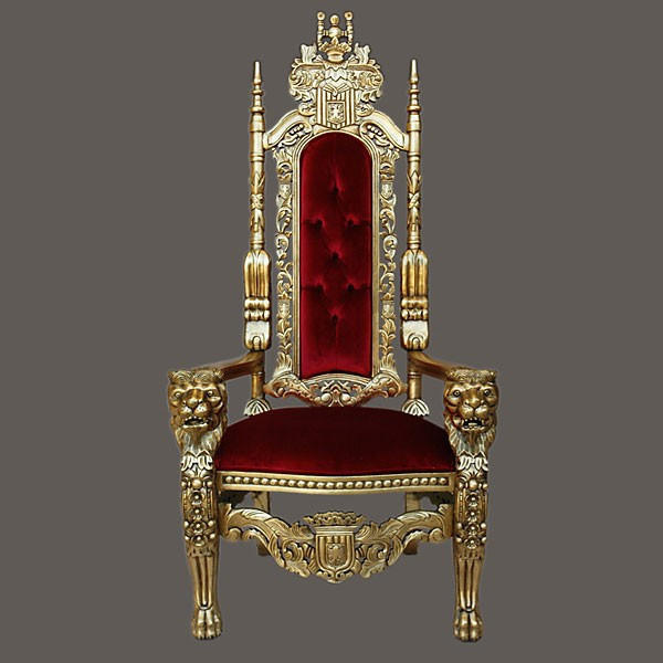 Throne King Chair -Gold Leaf With Burvelvet 11203284 by AFD home