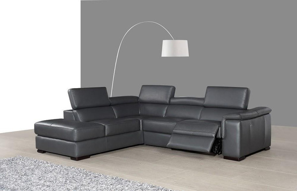 J&M Agata Left Hand Facing Chaise Sectional - Grey 18204-Lhfc