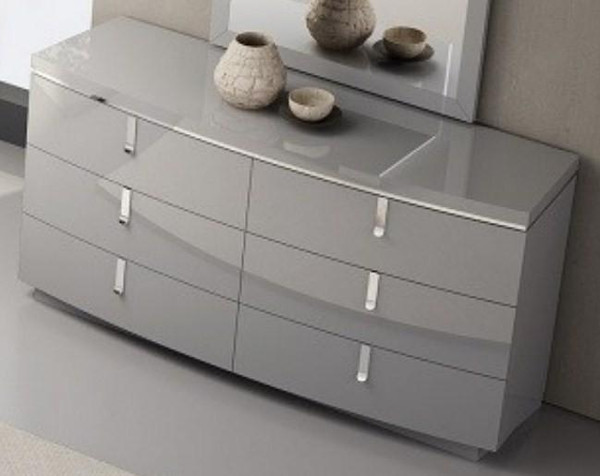 J&M New York Grey 6 Drawer Dresser 18215-D