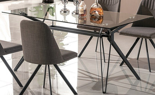 J&M Fresno Glass Top Dining Table 18226-Dt
