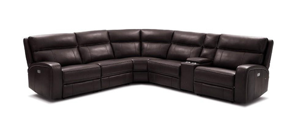 J&M Cozy Motion 6 Piece Chocolate Brown Sectional 18476-Ch