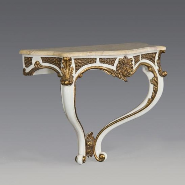 33650JWI Vintage Wall Console Charmant In Ivory Finish