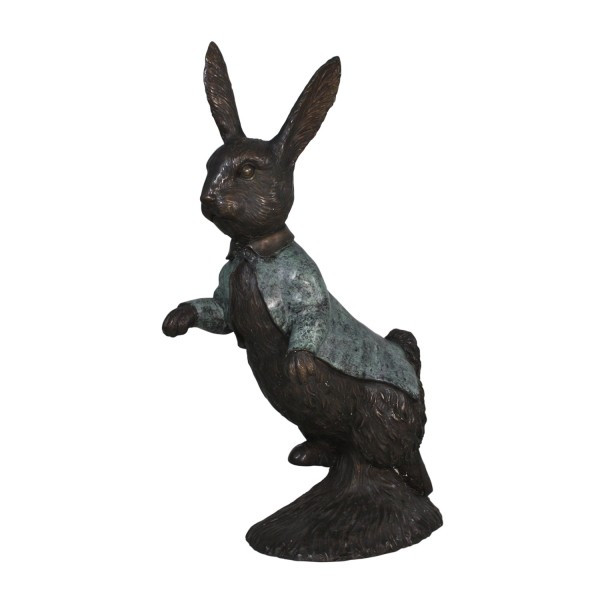 A5699 Vintage 36 Inch High Bronze Rabbit