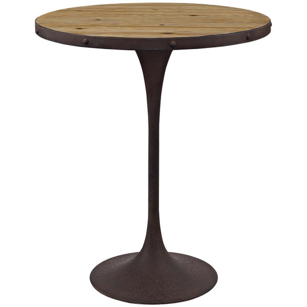 Modway Drive Wood Bar Table - Brown EEI-2652-BRN-SET