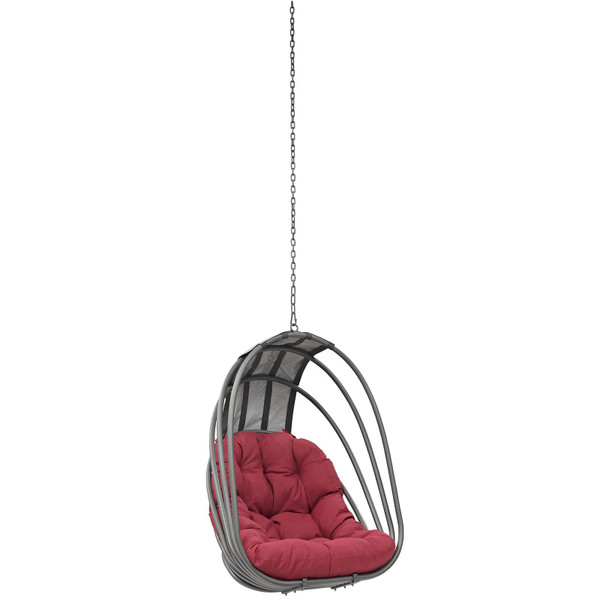 Modway Whisk Outdoor Patio Swing Chair Without Stand EEI-2656-RED-SET