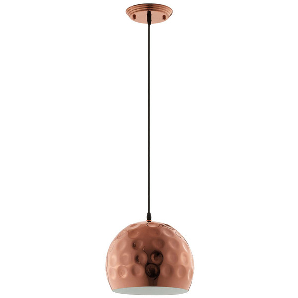 Modway Dimple 10" Half-Sphere Rose Gold Pendant Light EEI-2905