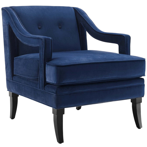 Modway Concur Button Tufted Upholstered Velvet Armchair EEI-2996-NAV