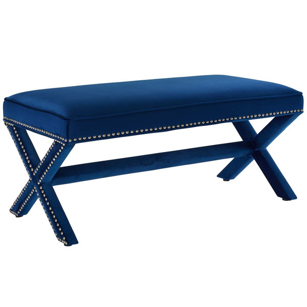Modway Rivet Upholstered Velvet Bench EEI-3067-NAV