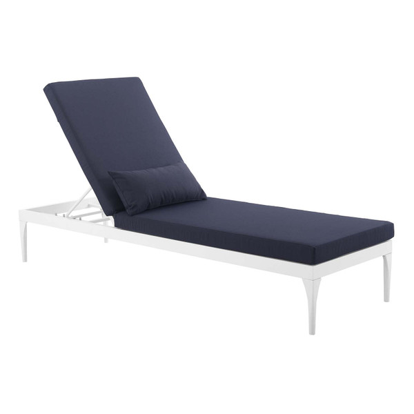 Modway Perspective Cushion Outdoor Patio Chaise Lounge Chair EEI-3301-WHI-NAV