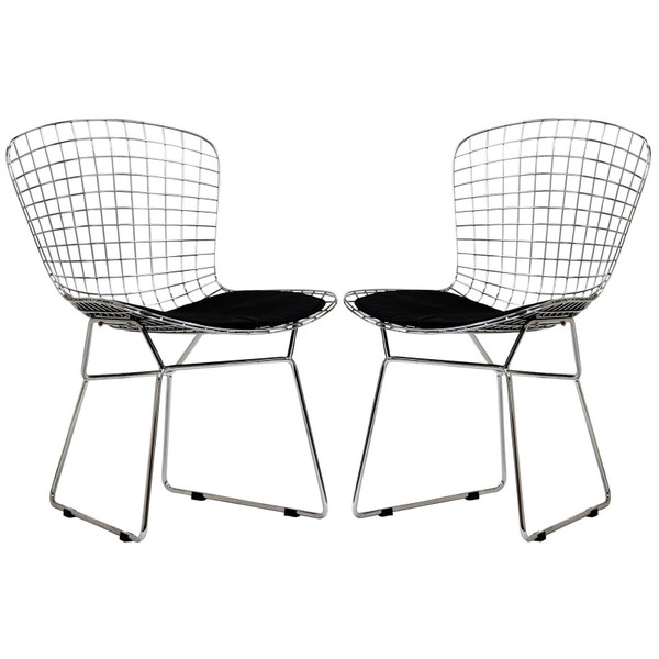 Modway Cad Dining Chairs - Set Of 2 - Black EEI-925-BLK