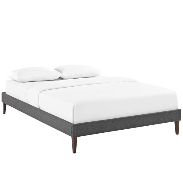MOD-5899-GRY Tessie Queen Bed Frame With Squared Tapered Legs By Modway