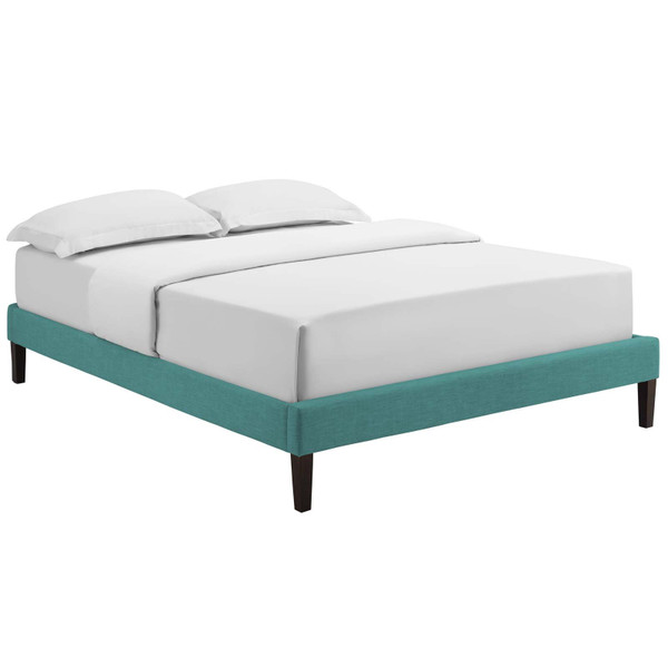 Modway Tessie King Fabric Bed Frame With Squared Tapered Legs MOD-5901-TEA