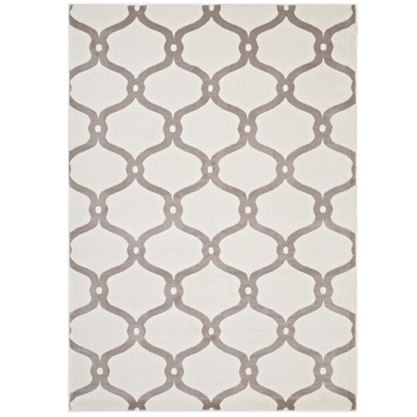 R-1129C-810 Beltara Chain Link Transitional Trellis 8x10 Area Rug By Modway