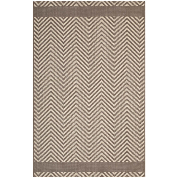 Modway Optica Chevron With End Borders 8x10 Indoor And Outdoor Area Rug